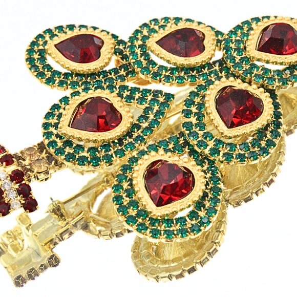 Kirks Folly Limited Edition Christmas Romance Christmas Tree Holiday Brooch - Picture 4 of 9